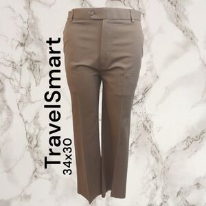 Travel Smart Khaki Men's Trouser 34x30 Pants